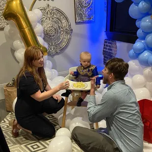 Baby's first birthday! Uptown Indigo Steeples