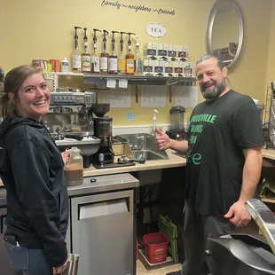 Terrific Baristas with terrific service with a smile.