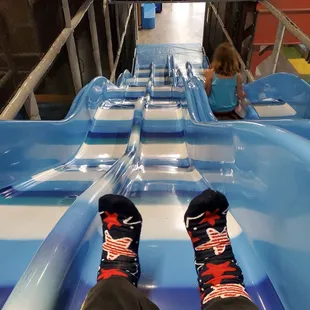 I'm about to go down the slide!!!