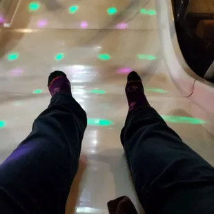 Conquered this slide.  Working up my nerve to do the red slide.