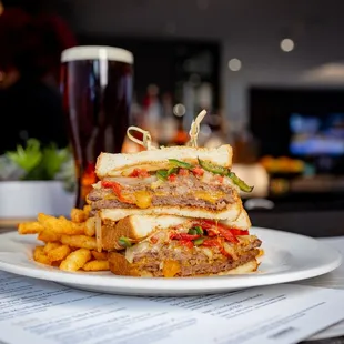 a sandwich and fries