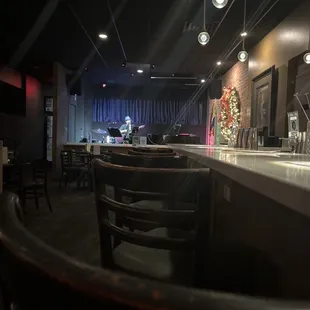 Bar view of stage