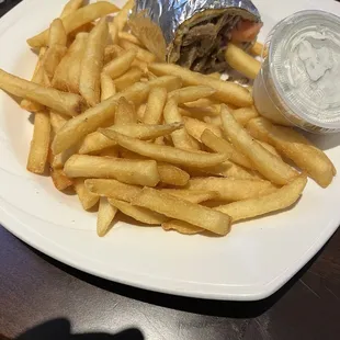 Gyro Sandwich - half a sandwich.