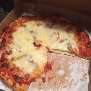 Extra cheese and roasted red pepper