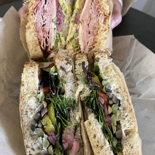 Italian-ish and Market Veggie sandwiches.