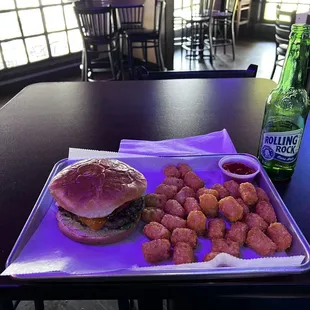 Cheeseburger and tots are a solid offering
