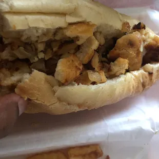 Jerk Chicken Cheesesteak really is Chopped Chicken Fingers.