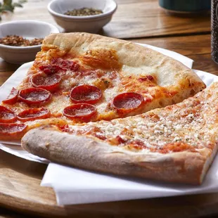 Pizza available by the slice in house