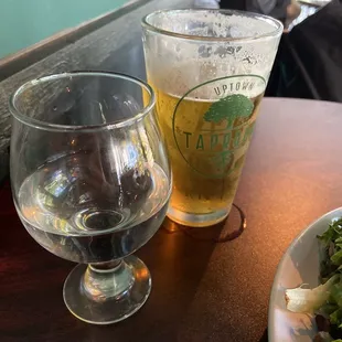 Monthly beer offering and water