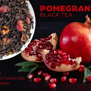 Pomegranate Black Tea made with Ceylon tea from Ski Lanka