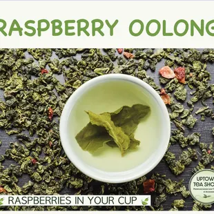 Raspberry Oolong is filled with a delicious raspberry flavor and includes dried fruits and flower petals. It is excellent hot or iced.