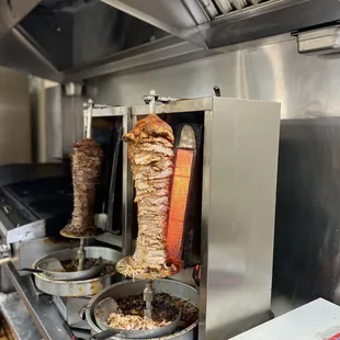 Beef shawarma, chicken shawarma