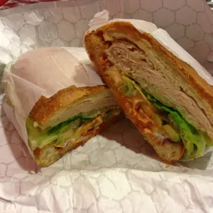 New York sandwich...usually comes on a sub roll but they were out..the ciabatta was delicious too!