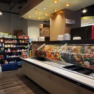 a view of the counter area