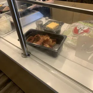 chicken wings and fried chicken, interior