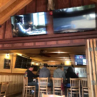 Looking inside from the outside seating