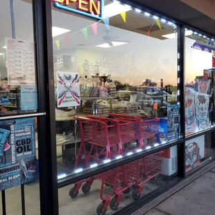 Outside of the store (look how cute the little shopping carts ^_^)