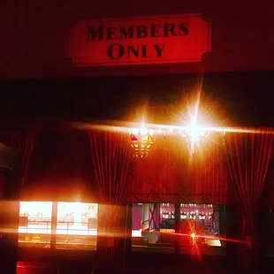 the entrance to the club