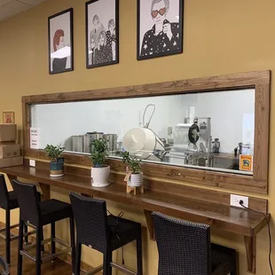 a view of the counter area