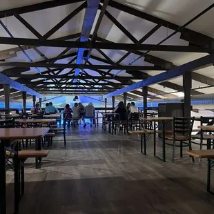Upstairs seating area