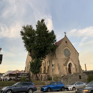 outside