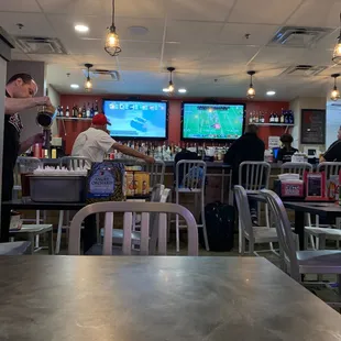 Football and cocktails before my flight.