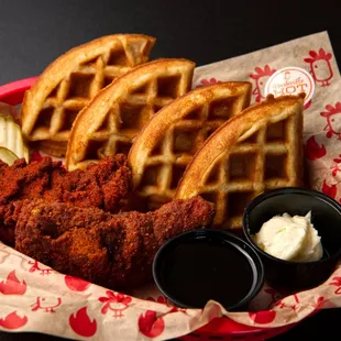 fried chicken and waffles