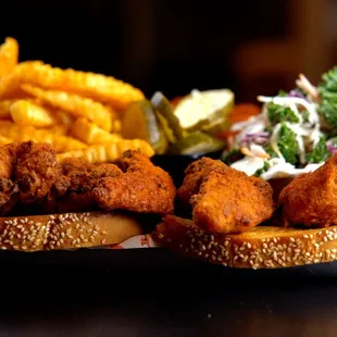 fried chicken and fries