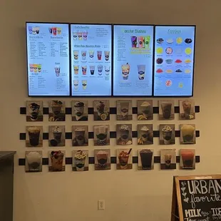 menus on the wall