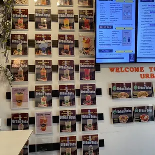 menus on the wall