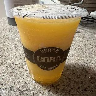 Mango passion fruit slush