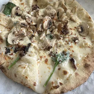 White Shroom Pizza