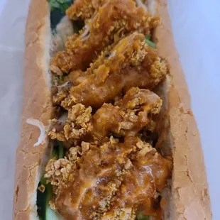 Crunchy chicken banh mi.