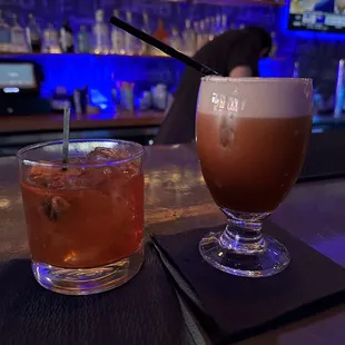 Carajillo and an Old fashion