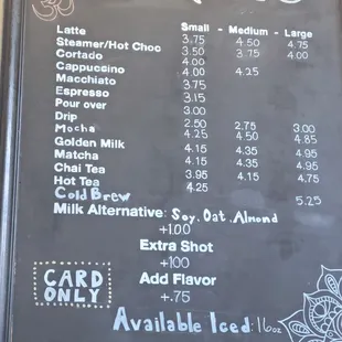 Menu in September 2022