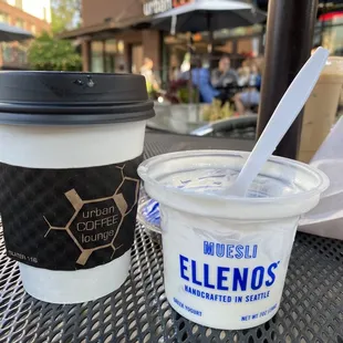 Coffee, iced coffee and Ellenos!!