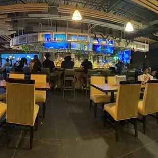 interior, sushi and sashimi