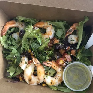 Southwest Grilled Shrimp Salad.  Meh