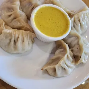 Steamed momo pairs well with curry sauce
