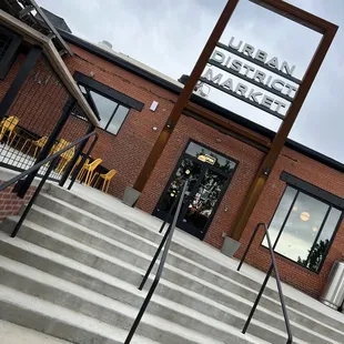 stairs leading up to the building