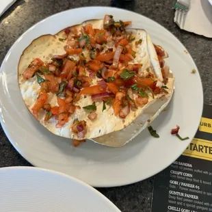 a plate of food on a table