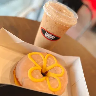 Iced Pumpkin Pie Chai and Orange Blossom Donut