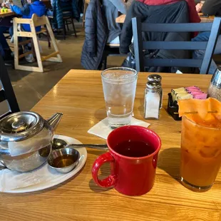 I started off with carrot juice, hot tea with honey.