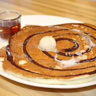 The Cinnamon Swirl Pancake was super soft &amp; swirls of cinnamon sugar filled each bite.