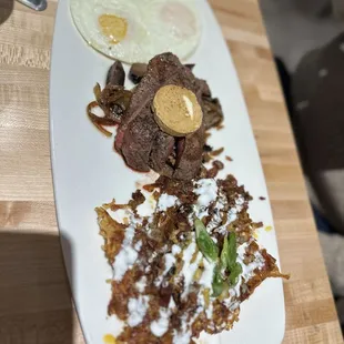 All Natural Steak &amp; Eggs. Espresso butter on the steak was amazing!