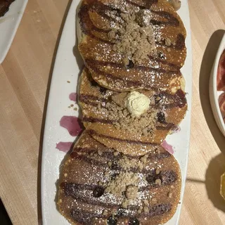 Blueberry Streusel Pancake Flight