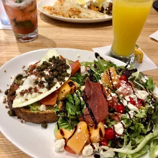 Salmon Avocado Toast w/ Mimosa