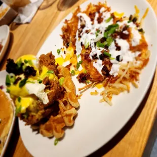 Chicken &amp; waffle benedict
