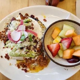 Huevos Rancheros with chorizo