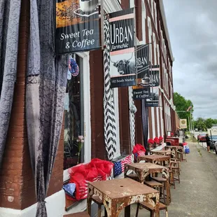 Very unique outdoor seating